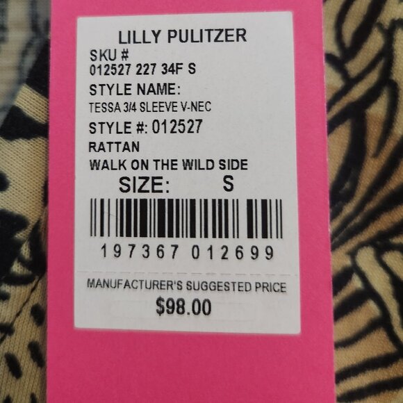 BNWT Lilly Pulitzer Rattan Walk on the Wild Side Tessa 3/4 Sleeve Dress - Picture 2 of 3